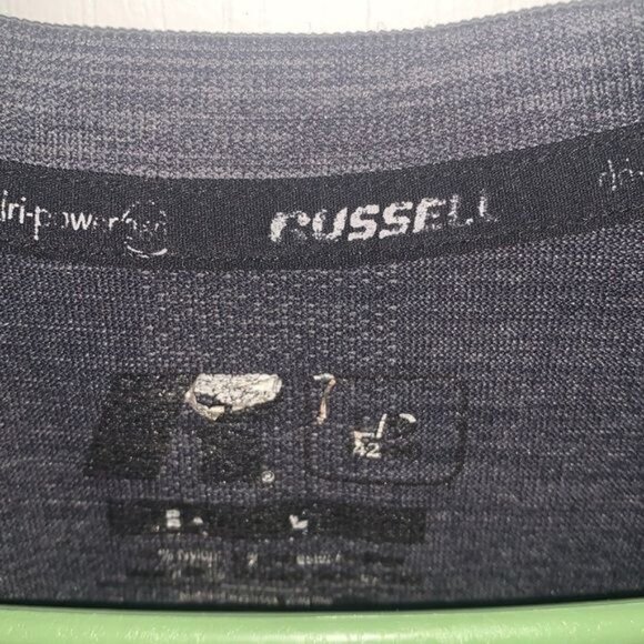 Russell Mens Dri-Power Performance T-Shirt Size L Gray Heather Short-Sleeve Ligh - Picture 2 of 10
